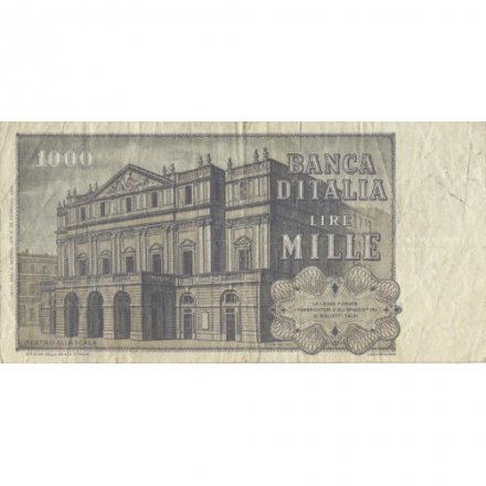 Италия 1000 лир 1975 год - Джузеппе Верди - VF