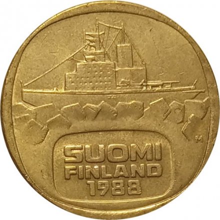 Финляндия 5 марок 1988 год - Ледокол Урхо