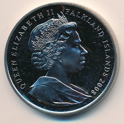 Фолклендские острова 1 крона 2008 год - Порт-Луи