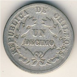 Чили 1 десимо 1884 год
