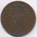 Бельгия 2 сантима 1863 год