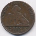 Бельгия 2 сантима 1863 год