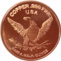 Монетовидный жетон США унция меди 999 - Трицератопс
