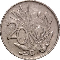 ЮАР 20 центов 1974 год