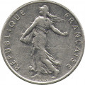 Франция 1/2 франка 1977 год