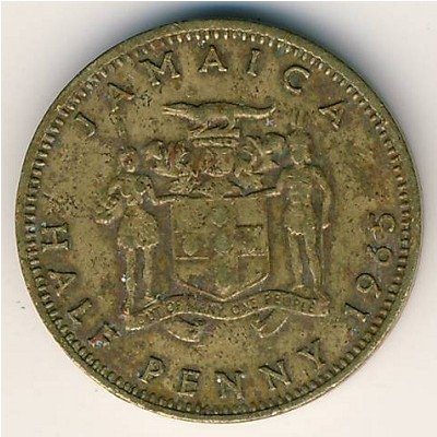 Ямайка 1/2 пенни 1965 год