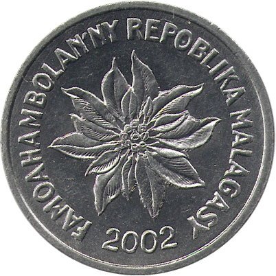 Мадагаскар 1 франк 2002 год