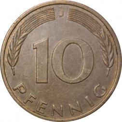 ФРГ 10 пфеннигов 1986 год (J)