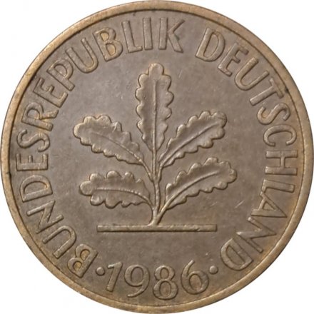 ФРГ 10 пфеннигов 1986 год (J)