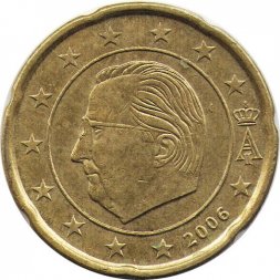 Бельгия 20 евроцентов 2006 год