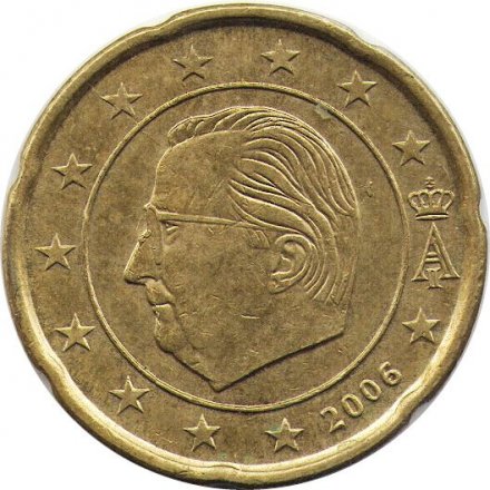 Бельгия 20 евроцентов 2006 год