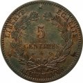 Франция 5 сантимов 1872 год (A)