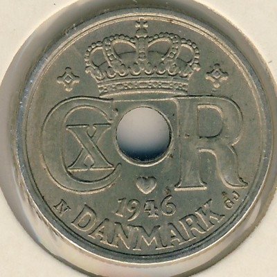 Дания 10 эре 1946 год