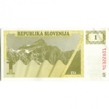 Словения 1 толар 1990 год - Гора Триглав. Камень принца из Ландхауза - XF