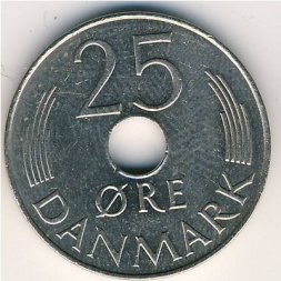 Дания 25 эре 1983 год - Королева Маргрете II