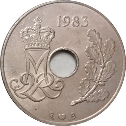 Дания 25 эре 1983 год - Королева Маргрете II