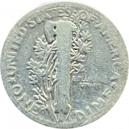 США 1 дайм (10 центов) 1920 года - Меркурий (без отметки МД)