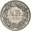 Швейцария 1/2 франка 1978 год