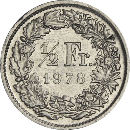 Швейцария 1/2 франка 1978 год