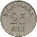 Дания 25 эре 1960 год - Король Фредерик IX (старый тип)