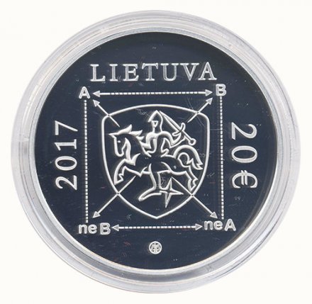 Литва 20 евро 2017 год - Альгирдас Жюльен Греймас