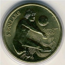 Австралия 5 долларов 2000 год - Олимпийские игры в Сиднее. Волейбол