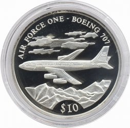 Либерия 10 долларов 2000 год - Воздушные силы - Boeing 707
