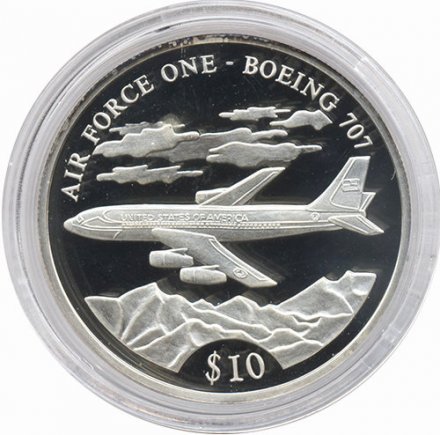 Либерия 10 долларов 2000 год - Воздушные силы - Boeing 707