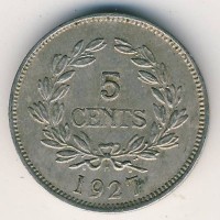 Монета Саравак 5 центов 1927 год