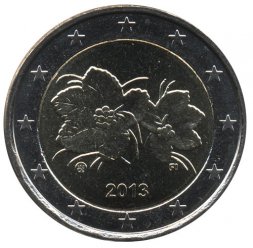 Финляндия 2 евро 2013 год - Морошка