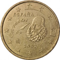 Испания 10 евроцентов 2007 год