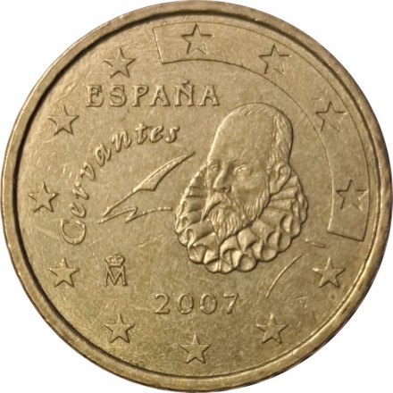 Испания 10 евроцентов 2007 год
