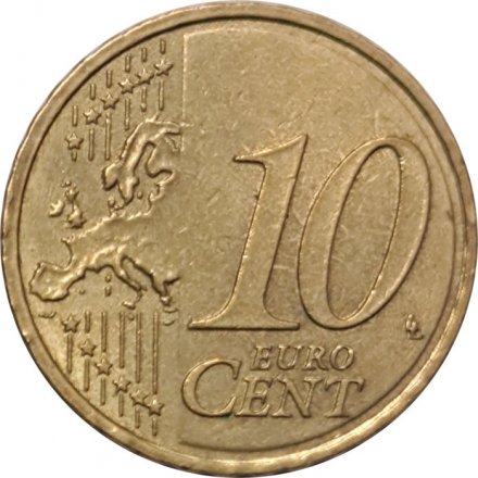 Испания 10 евроцентов 2007 год