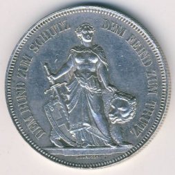 Швейцария 5 франков 1885 год
