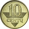 Литва 10 центов 2009 год