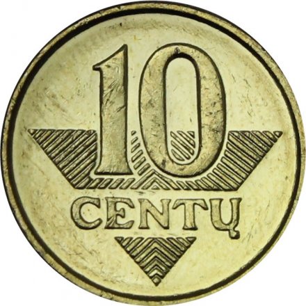 Литва 10 центов 2009 год