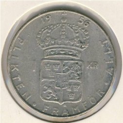 Швеция 1 крона 1956 год