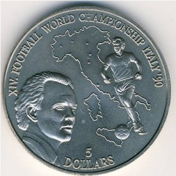Ниуэ 5 долларов 1990 год