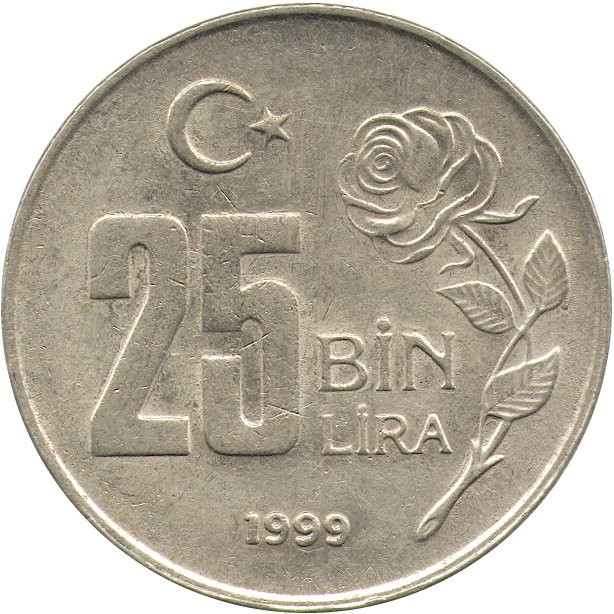 Турция 25000 лир 2000 год. Турция 25000 лир 1999 год. Сколько стоят турецкие монеты в 2024 году. 25000 лир в рублях