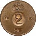Швеция 2 эре 1956 год
