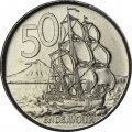 Новая Зеландия 50 центов 2006 год - Парусник «ENDEAVOUR» (магнетик)