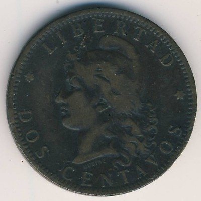 Аргентина 2 сентаво 1884 год