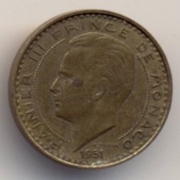 Монако 10 франков 1951 год