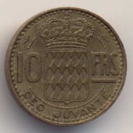 Монако 10 франков 1951 год