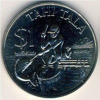 Монета Токелау 1 тала 1982 год