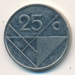 Монета Аруба 25 центов 1998 год