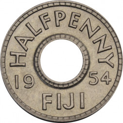 Фиджи 1/2 пенни 1954 год