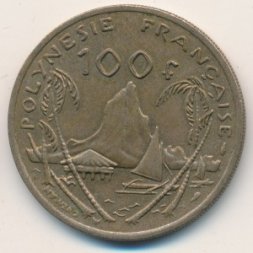 Французская Полинезия 100 франков 1987 год