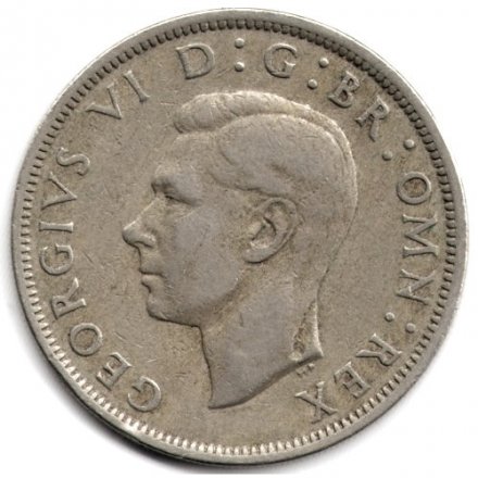 Великобритания 1/2 кроны 1948 год - Король Георг VI