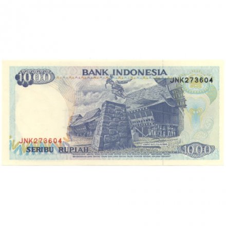 Индонезия 1000 рупий 1992 (1995) год - Озеро Тоба. Фахомбо UNC
